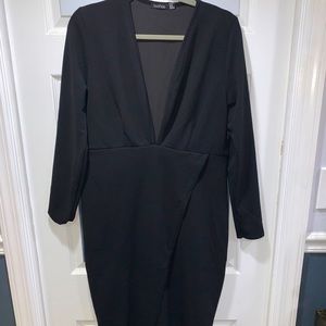 PLUS Plunge Wrap midi dress